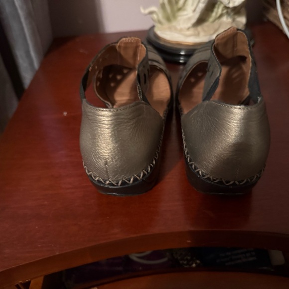 Remonte Womens Metallic Gray Leather Slip-on Shoes size 38 - Picture 5 of 6